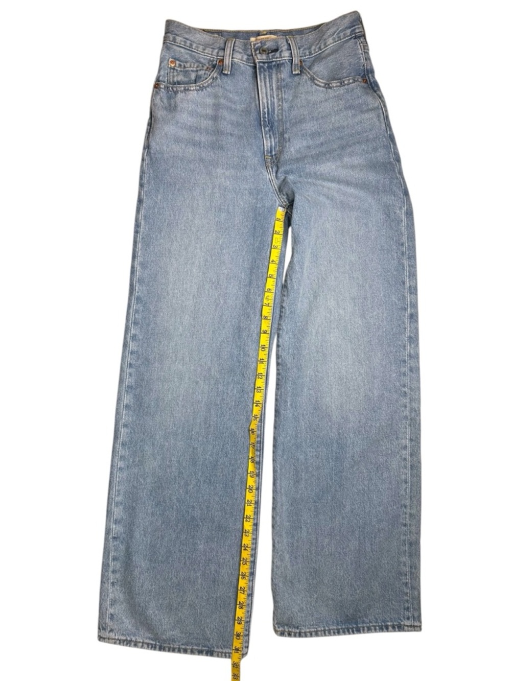 Levi's Ribcage Wide Leg Jeans High Rise Light Wash 27x32 Women's - Picture 11 of 14